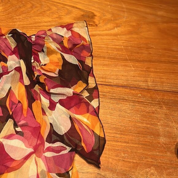 Laundry by Shelli Segal silk tie blouse M - Picture 3 of 7